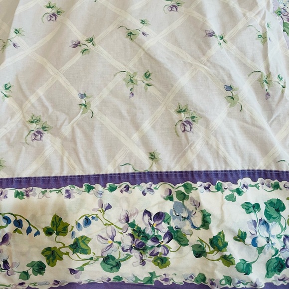 WAVERLY HEIRLOOM GARDEN SWEET VIOLET COMFORTER SET VINTAGE - Picture 4 of 13